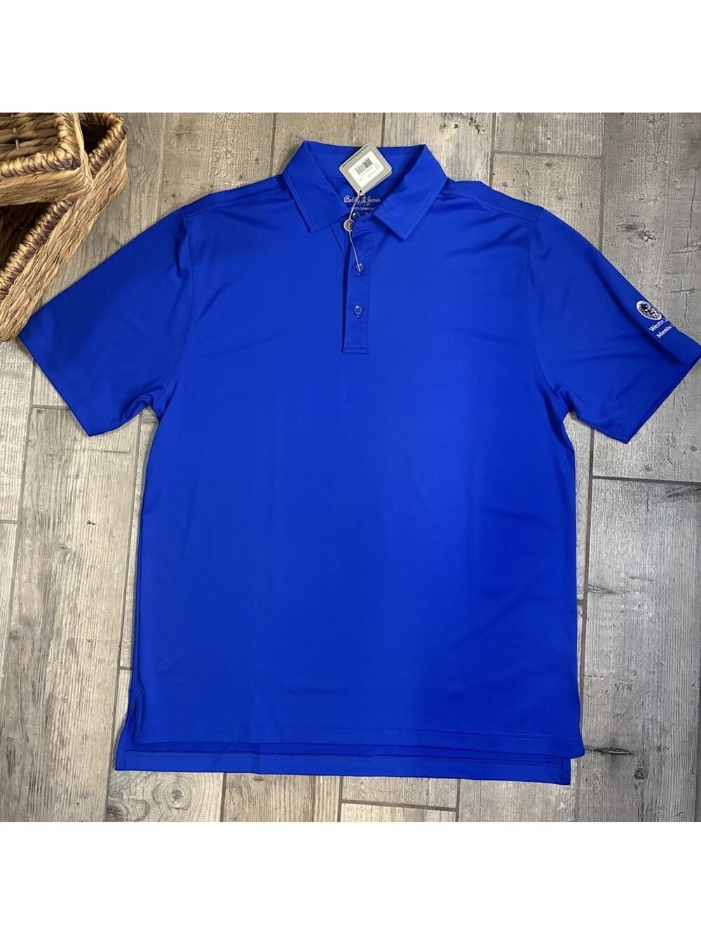 Bobby Jones Golf Polo Mens Large NWT Marina Blue Performance Shirt BJ230050